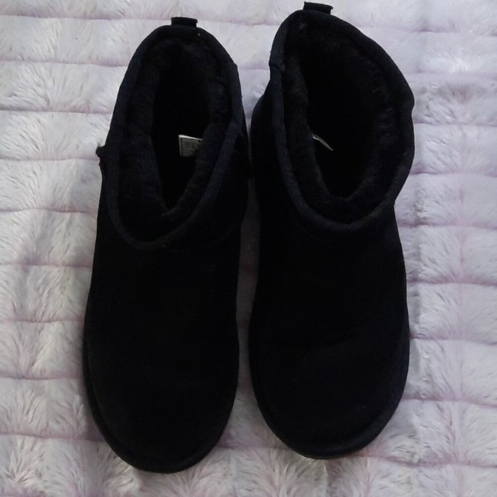 Lamo Black Suede Upper Faux Fur Lined Ankle Boots Size 7 - Picture 2 of 10